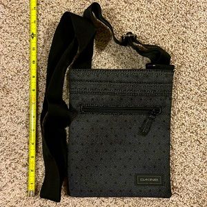 Dakine grey and black crossbody polka dot detail used once